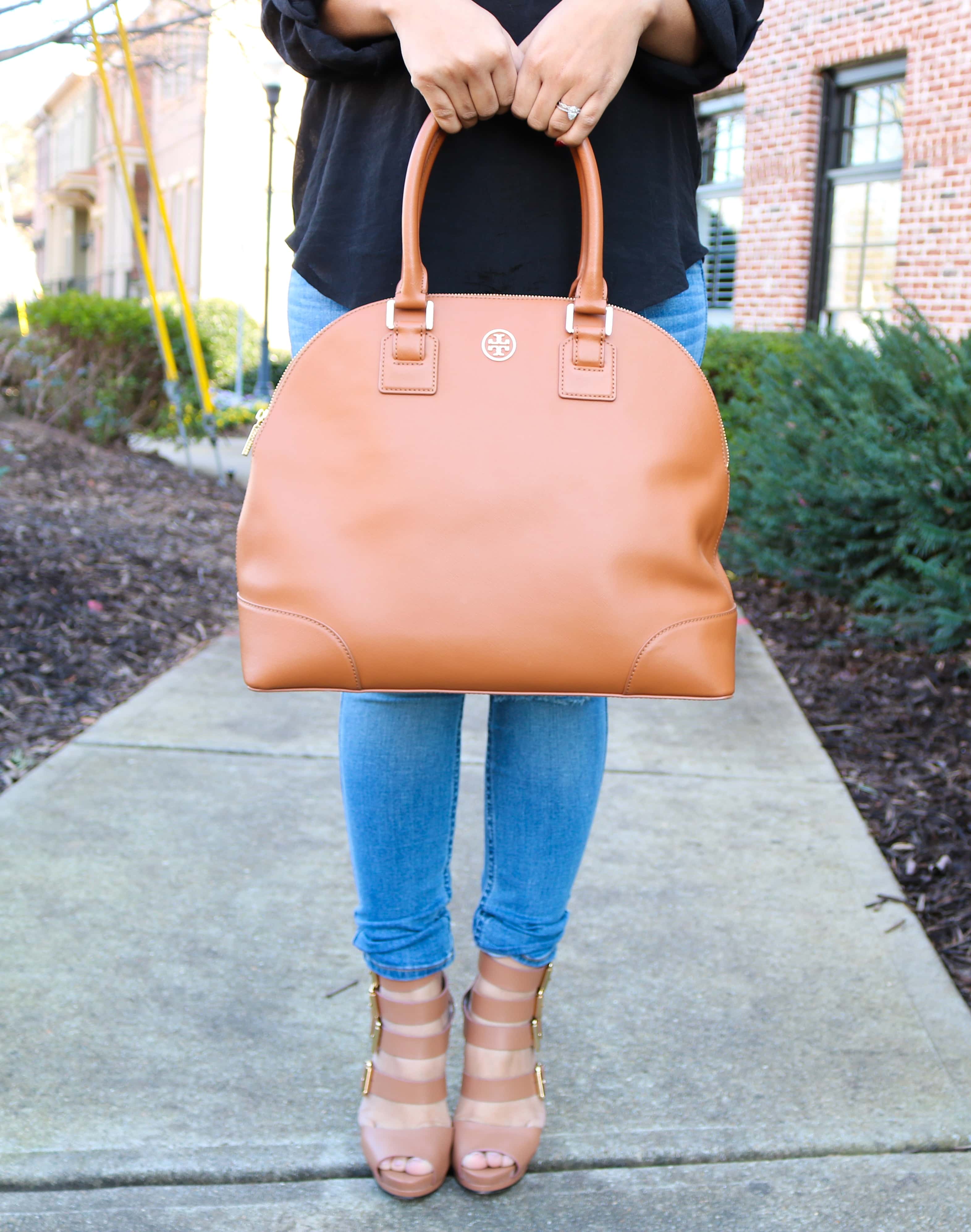 gold headband, headband, gold, black tunic, black shirt, lark heels, chinese laundry heels, abercrombie, abercrombie jeans, tory burch satchel, tory burch purse, tory burch