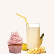 Cupcake, Smoothie, Fruits, Banana