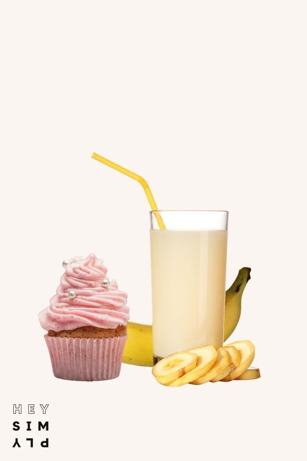 Cupcake, Smoothie, Fruits, Banana