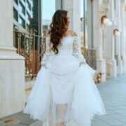 Bride, Girl on Wedding Dress