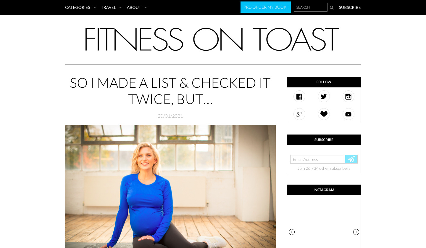 Fitness on Toast